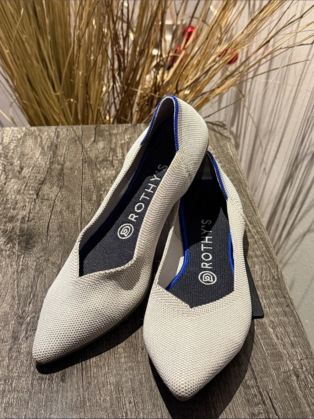 Rothy's Women's Pointed Knit Flats in Light Gray *RETIRED*